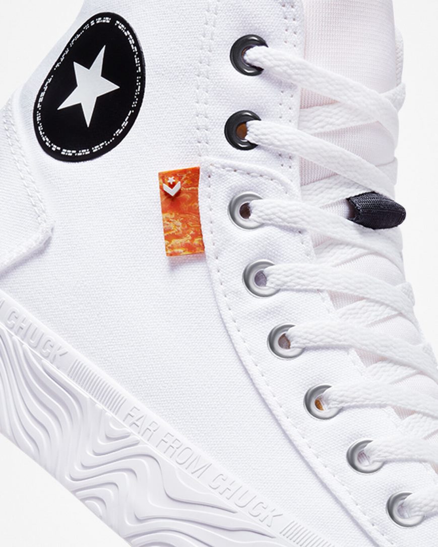 Dámské Boty Vysoké Converse Chuck Taylor Alt Star Platene Bílé Černé Bílé | CZ FWVU27